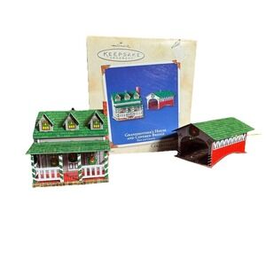 2002 Hallmark Keepsake Grandmother's House and Covered Bridge Town and Country